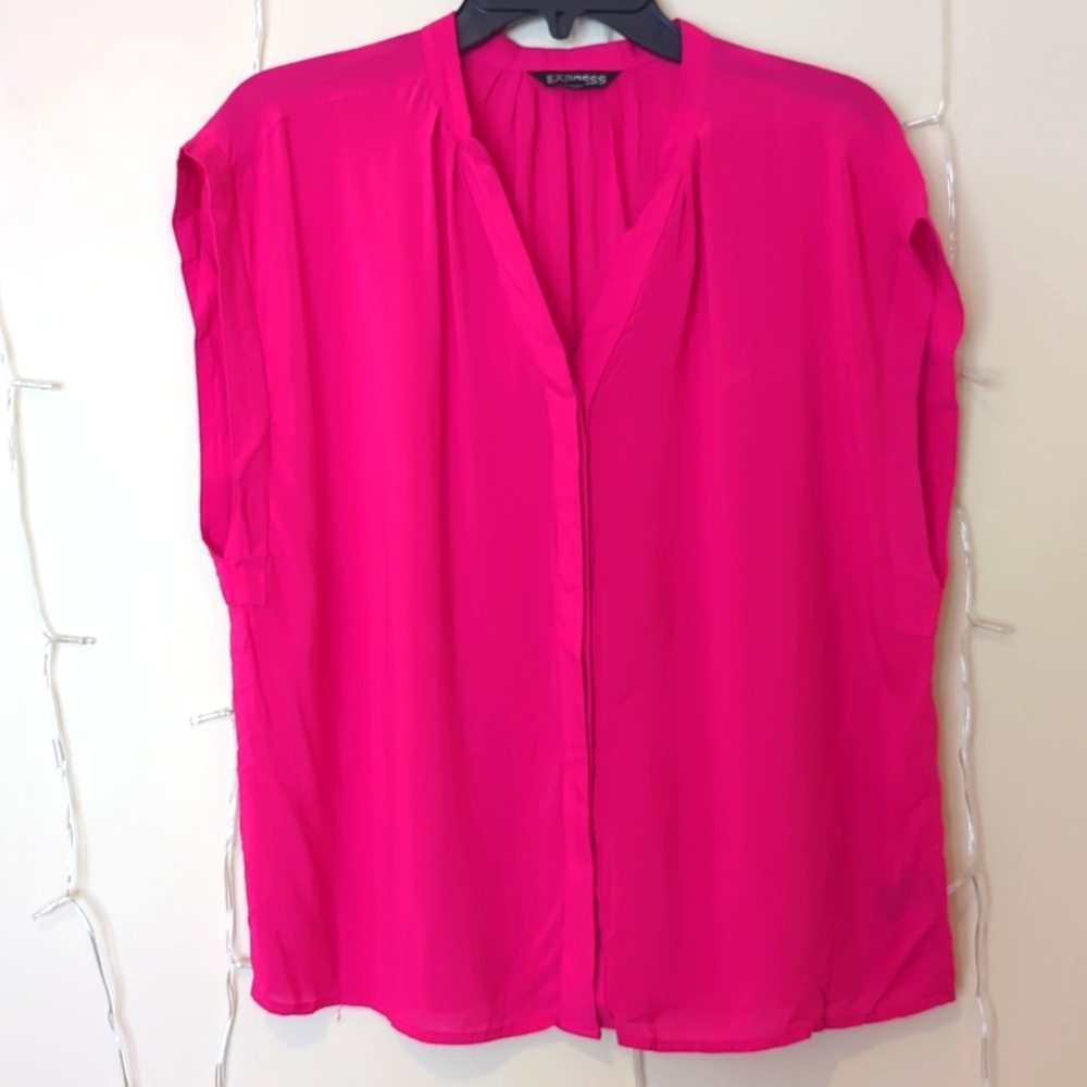 Express Sleeveless Pink Blouse, Size S